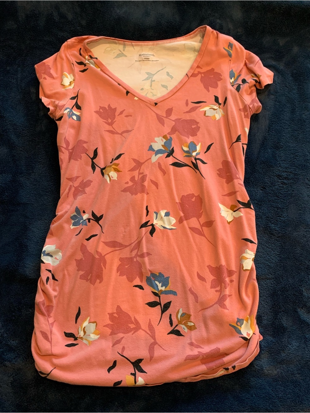 Motherhood Maternity Pink Floral Shirt Size medium